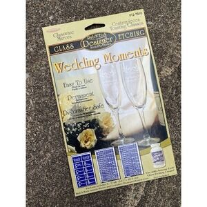 Armour Rub'N'Etch Wedding Moments Glass Etching Stencils 3 Sheets 12-7010 NEW